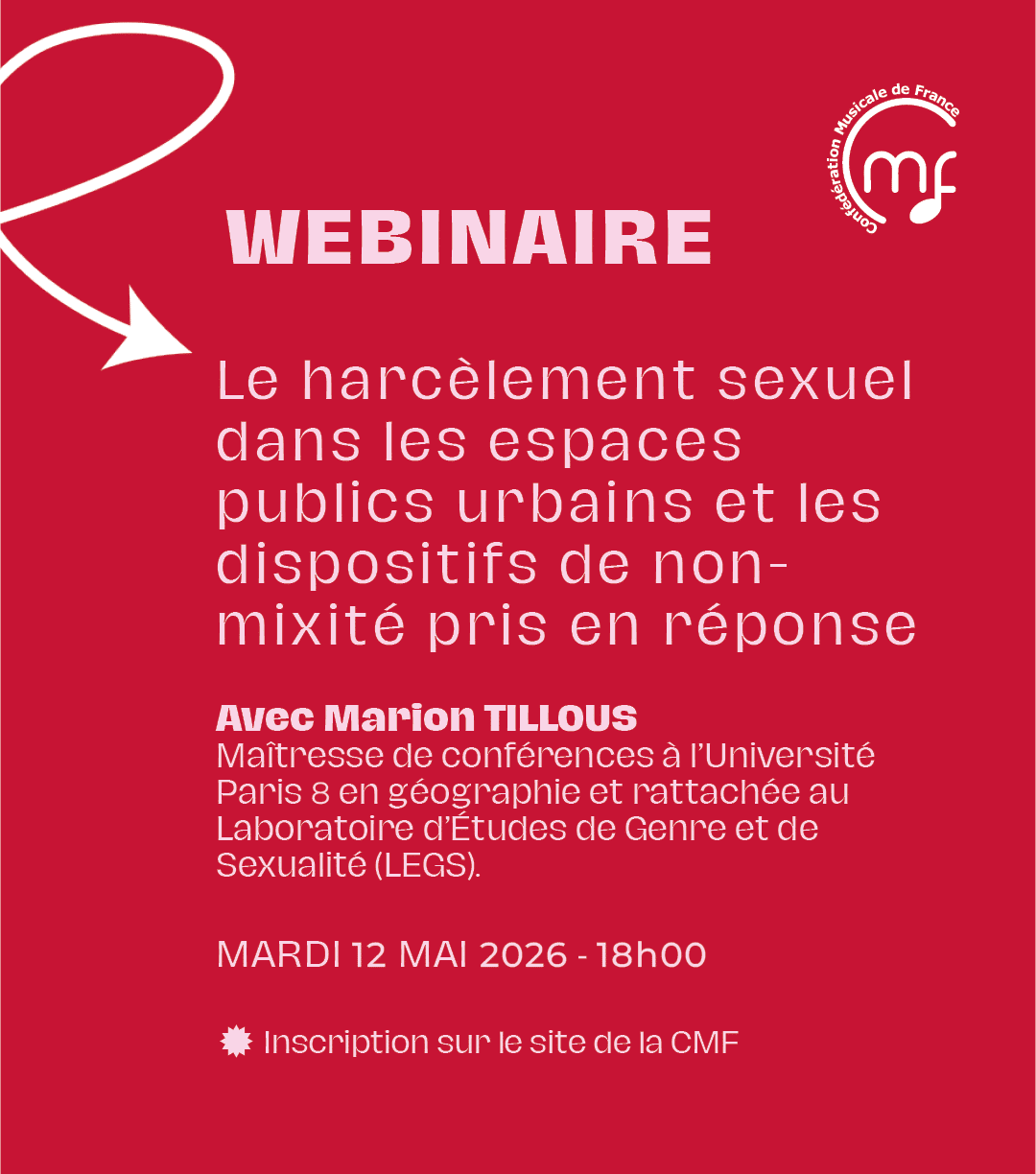 Webinaire - Le harcèlement sexuel dans les espaces publics urbains et les dispositifs de non-mixité pris en réponse